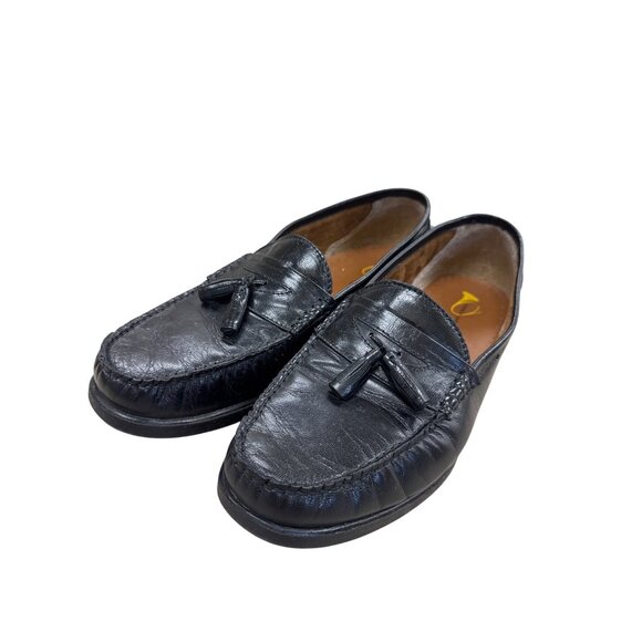 French Shriner Buchanan SKU 7447 Mens Black Leather Tassel Loafers 12M main image 10